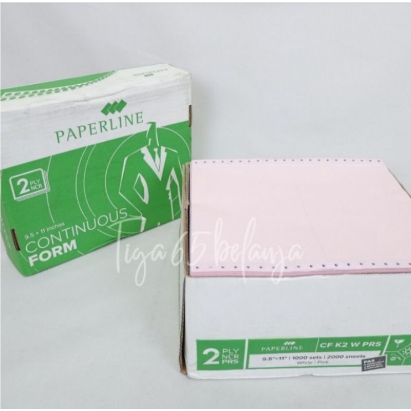 CONTINUOUS FORM 2 ply | Kertas Komputer Paperline 9.5 x 11 CF K2 W PRS