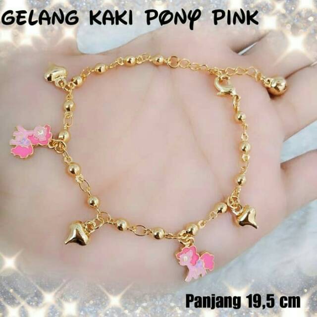 Gelang Kaki Xug Gelang Kaki Anak Litle Pony Lapis Emas Gold K Indonesia