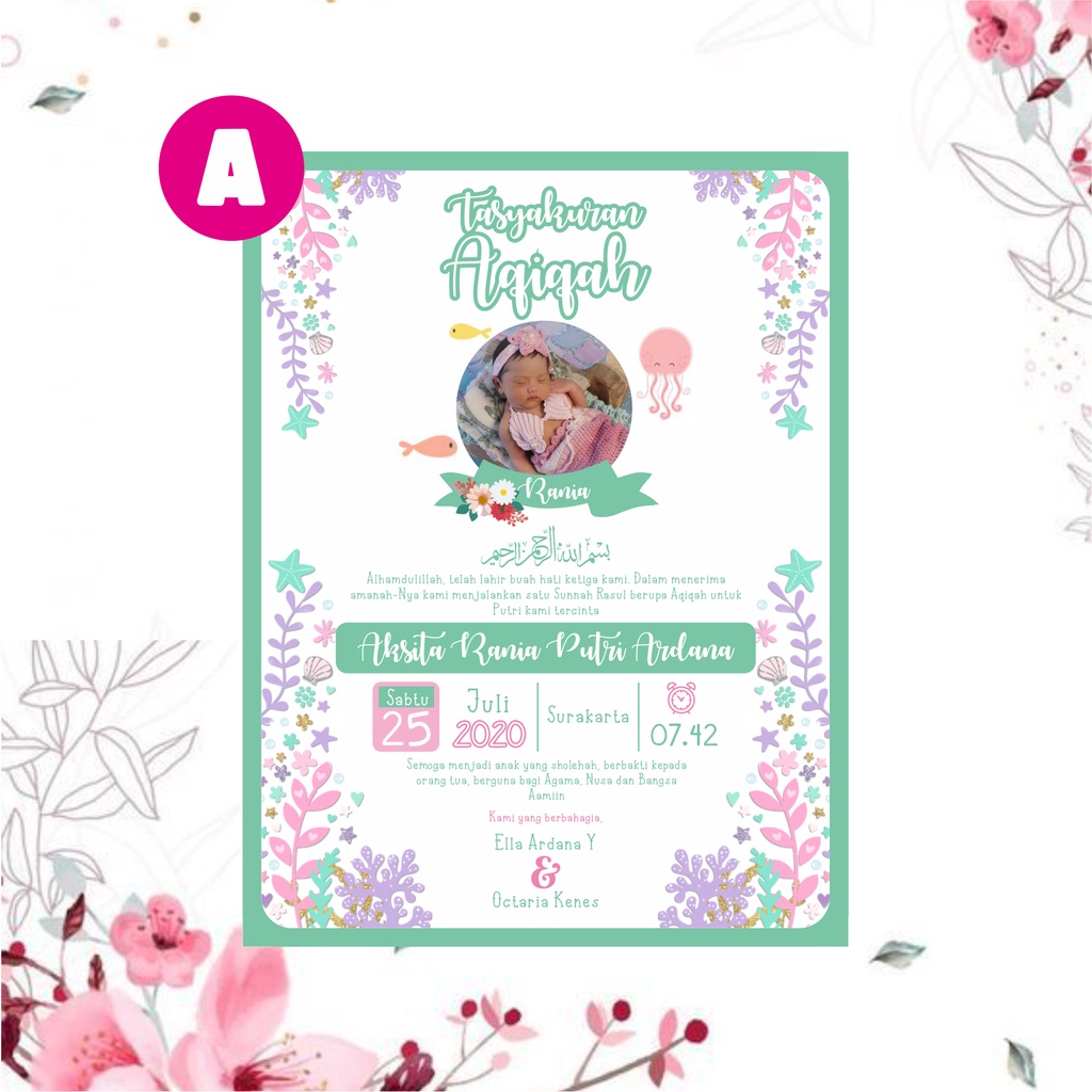 STIKER AQIQAH STIKER TASYAKURAN AQIQAH STIKER AQIQAH CUSTOM CETAK STIKER TASYAKURAN AQIQOH-A