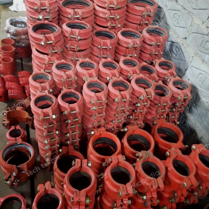 :<:<:<:<] flexible coupling grooved pipe joint.clamp coupling pipa 6"