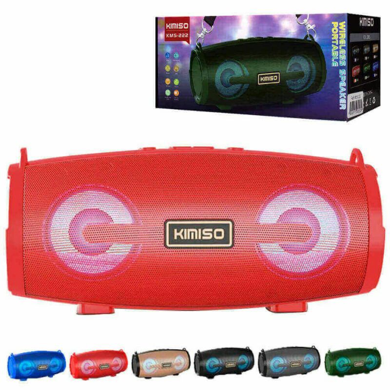 Speaker Bluetooth Led Portable Wireless Speker Stereo KIMISO FM Radio KMS-222 KMS 222