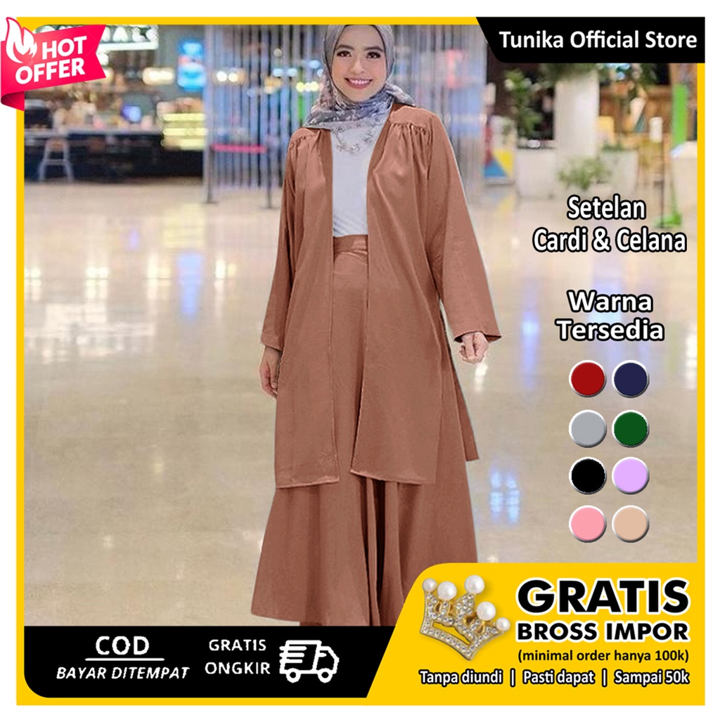 Baju Setelan Wanita Kekinian - One set Wanita - Setelan Tunik - St Cantik- Tunika
