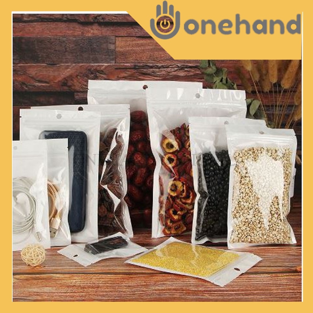 PLASTIK KLIP ZIPLOCK ISI 100PCS UKURAN LENGKAP BESAR - KECIL 5X18CM - 17X21CM PLASTIK PACKING PUTIH SUSU PLASTIC CLIP ZIPPER
