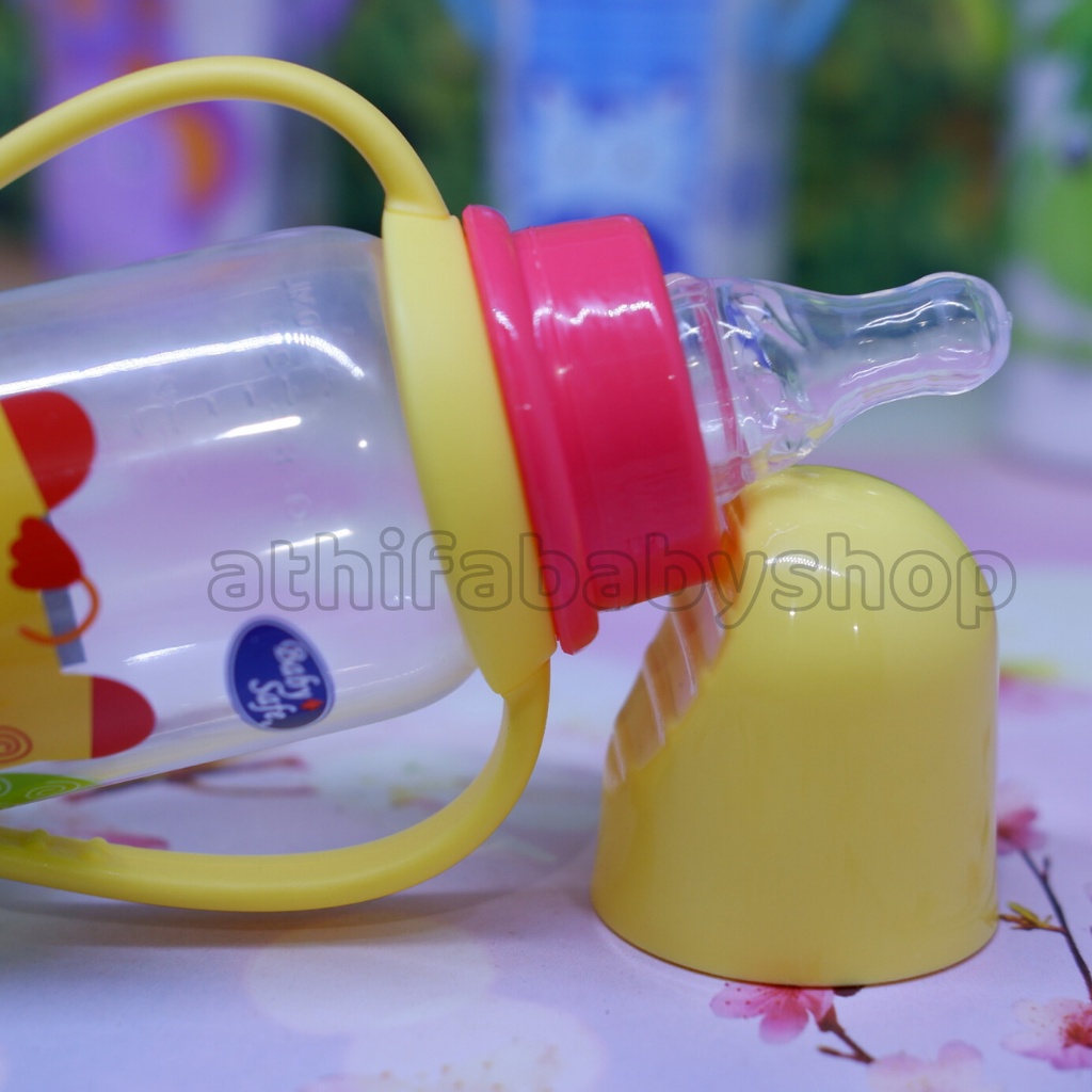 Baby Safe JS005 Feeding Bottle 250ml Botol Susu Bayi Baby Safe Gagang Pegangan Dot Anak Karakter