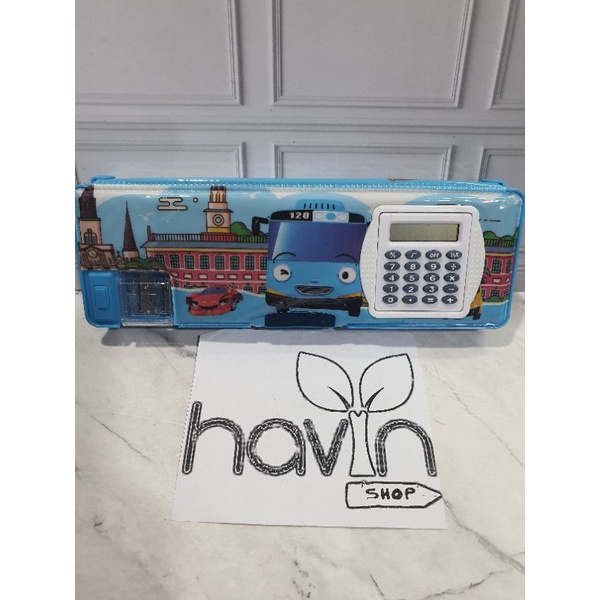 kotak pensil ada kalkulator/pencil case KALKULATOR/TEMPAT PENSIL MAGNET KALKULATOR-TAYO