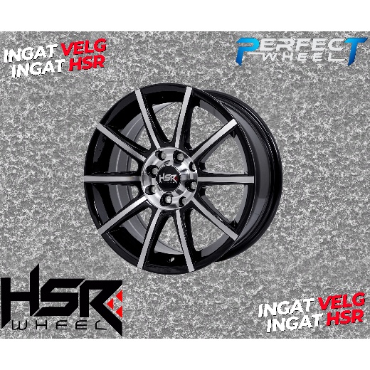 VELG MOBIL HSR KANMI RING 15 LEBAR 65 PCD 4 100 114 TWO TONE FOR  SIGRA CALYA KARIMUN IGNIS