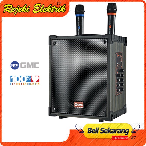 Speaker Blutooth Portable GMC 899Q - 2 Mic Microphone Wireless - TERBARU