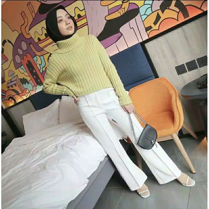 Riva list kulot / kulot scuba / celana kulot / termurah / terlaris