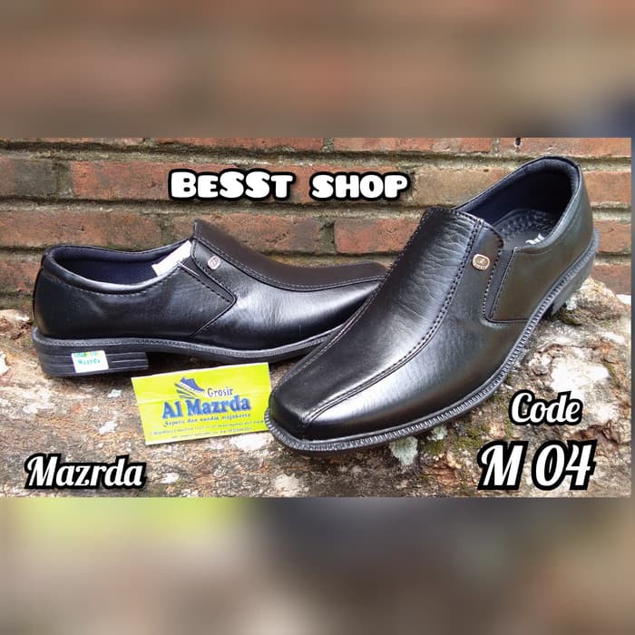 BIG SALE !! Sepatu Casual Formal Pria Pantofel  Hitam semi Kulit Sintetis Kerja Kantor