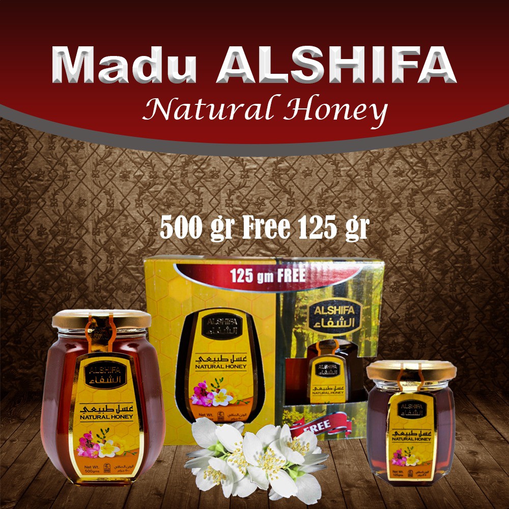 Paket Madu Alshifa 500gram FREE 125gram