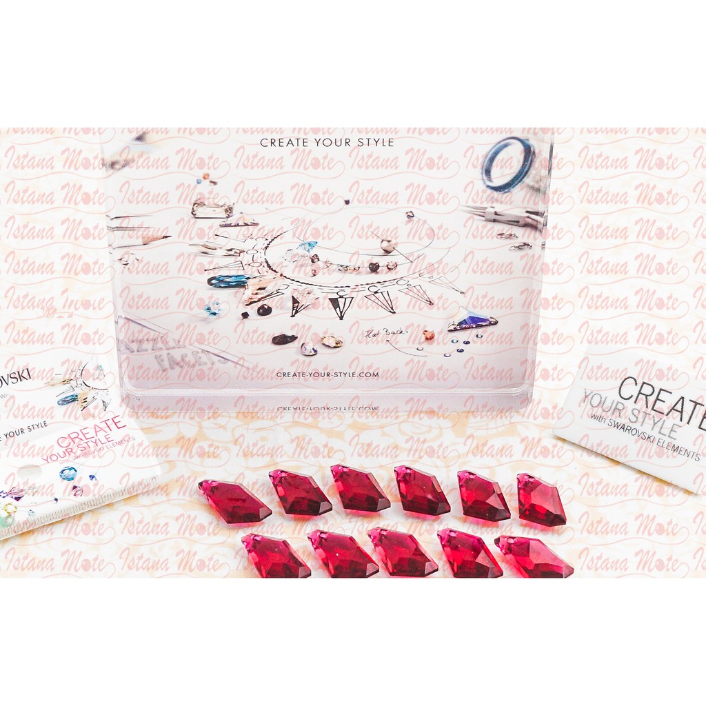 Liontin / pendant Swarovski 6670-24-ruby ASLI ORIGINAL