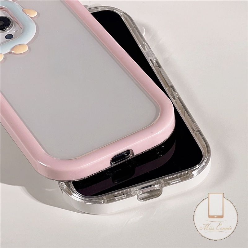 Macaron Candy Color Clear Soft Cover Vivo Y21 Y15s V23 V25 Y12 Y33s Y12i Y11 Y20 Y15A Y12s Y21s Y21T Y15 Y17 Y20s G Y11s Y21A Y20i Kartun Lucu 3D Bow-knot Little Monster Lens Case