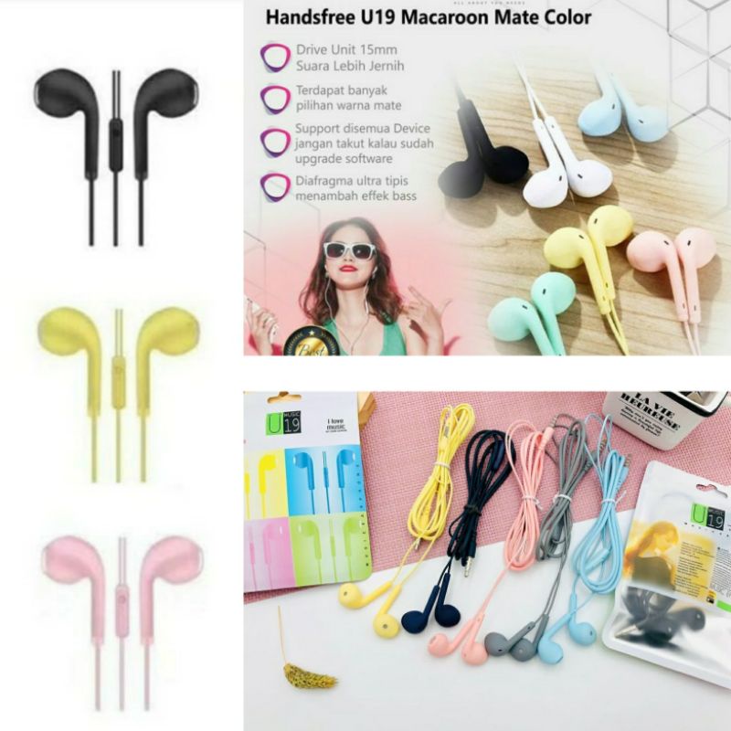 Handsfree macaroon u19 hanset henset