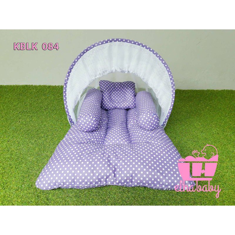 kasur bayi kelambu lipat/tempat tidur bayi 1set