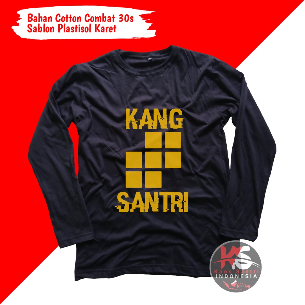 KAOS SANTRI // KAOS SANTRI SALAFI // KAOS DAKWAH // KAOS MUSLIM // KAOS DISTRO // KODE A-A1 Lengan panjang