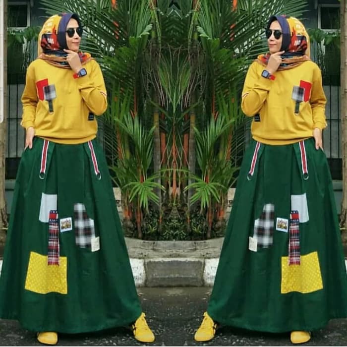 Baju Setelan Muslim Wanita/ VIANA SET PR001/ Setelan Setelan Terlaris - Pink Grey