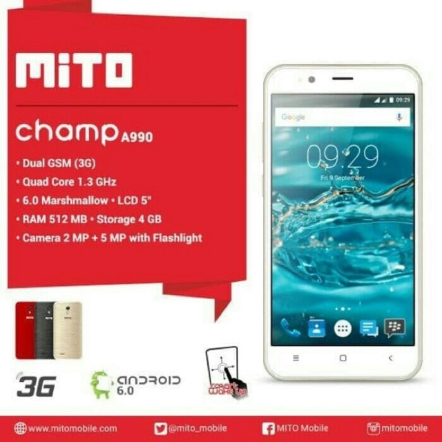 Mito A990 5 Inch Ram 512mb Garansi Resmi Shopee Indonesia