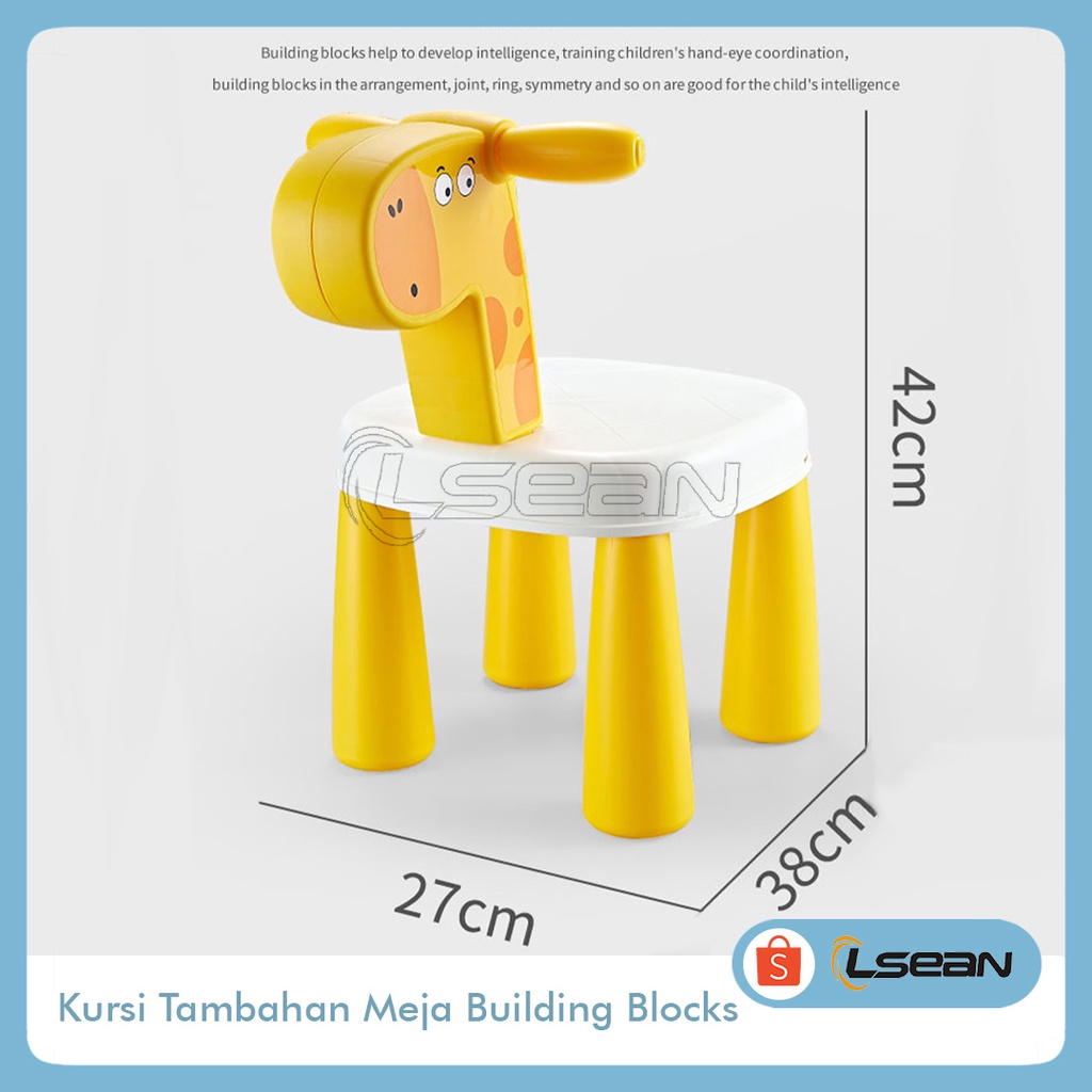 KURSI TAMBAHAN MEJA BUILDING BLOCKS KURSI MAKAN ANAK