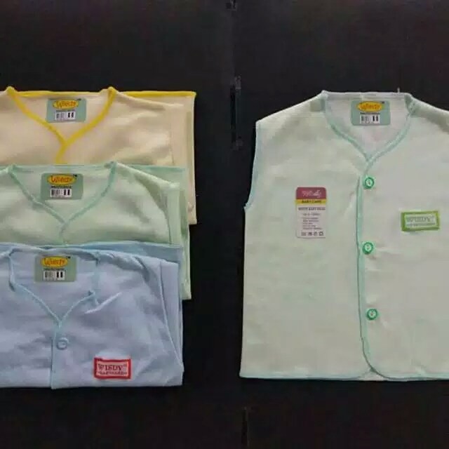 WIEDY baju bayi motif putih / warna