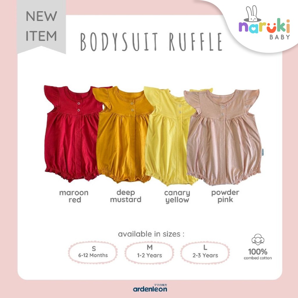 Ardenleon Bodysuit Ruffle Baby Kids Arden Leon Baju Anak Bayi