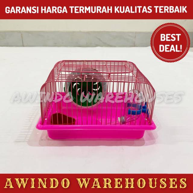 KANDANG HAMSTER 117 - Rumah Kandang Hamster Tikus Burung Sugar Glider Landak Mini Sweet Original