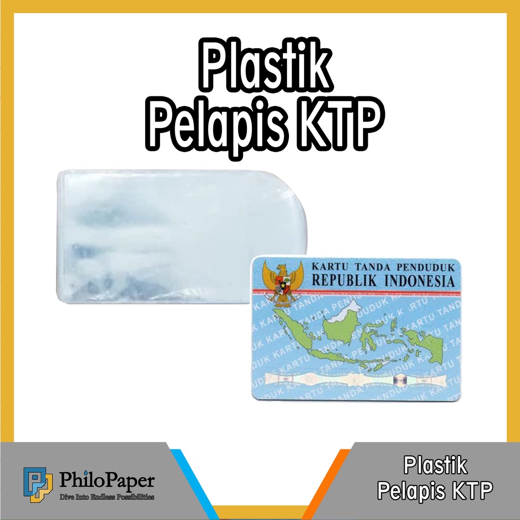 

ATK ~ Plastik KTP / Pelindung Kartu Tanpa Pengenal E-KTP / Pelapis E - KTP