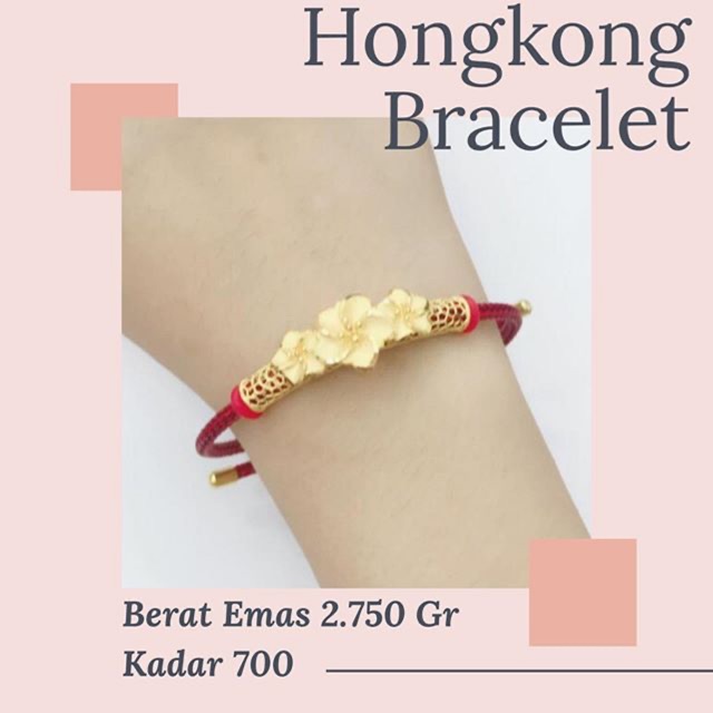 Gelang Tali Charm Emas 2.750 Gr