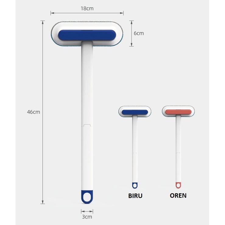 FYGALERYSURABAYA  HL0342 Alat Pembersih Kaca Jendela Alat Pembersih Bulu Hewan Karpet Debu Multifungsi Serbaguna