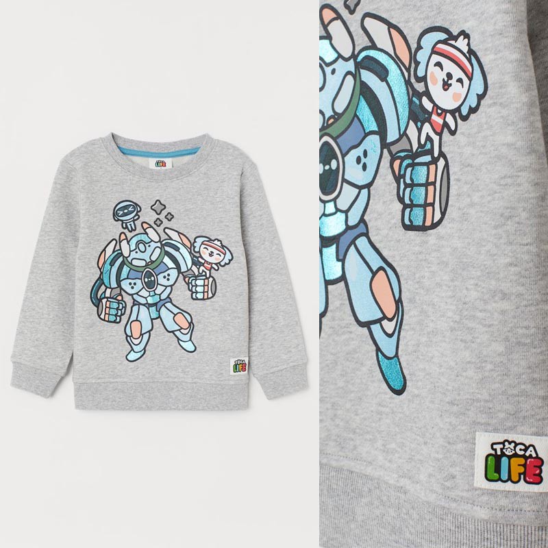 H&M kids sweater toca life gray SALE