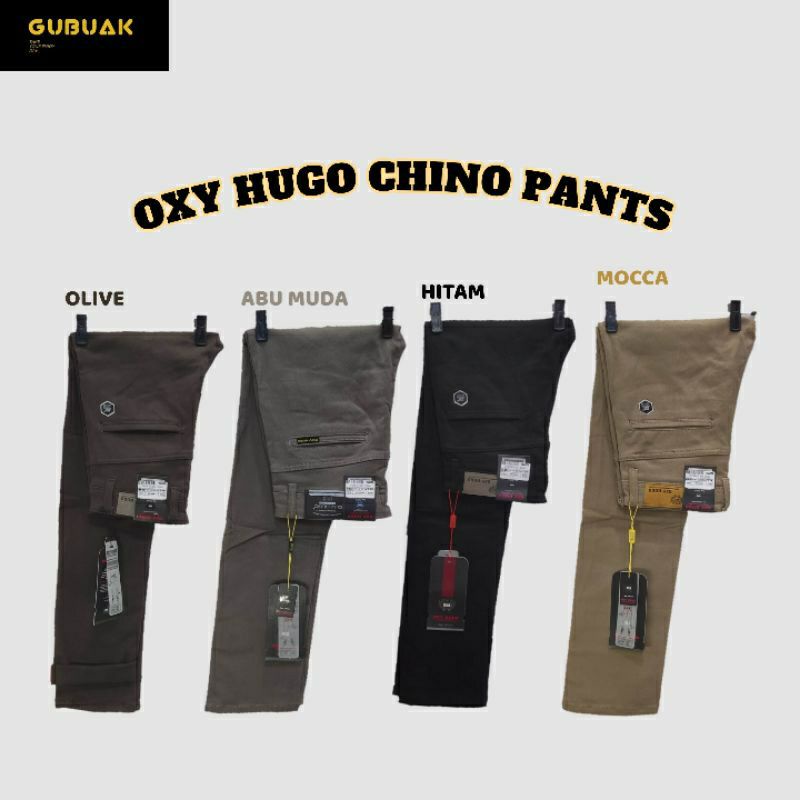 CELANA OXYHUGO VCASSO OXY HUGO CHINO CHINOS PANJANG COWOK PRIA ORIGINAL JUMBO 33-38