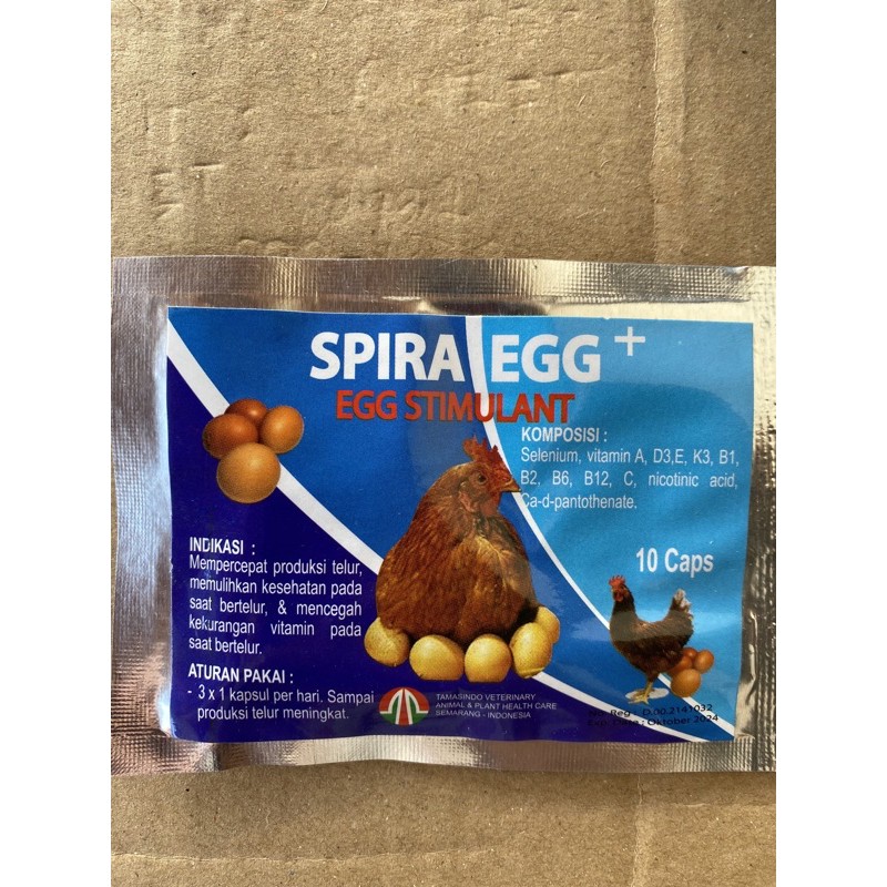 

SPIRA EGG PLUS CAPS stimulan produksi telur dan egg booster ayam