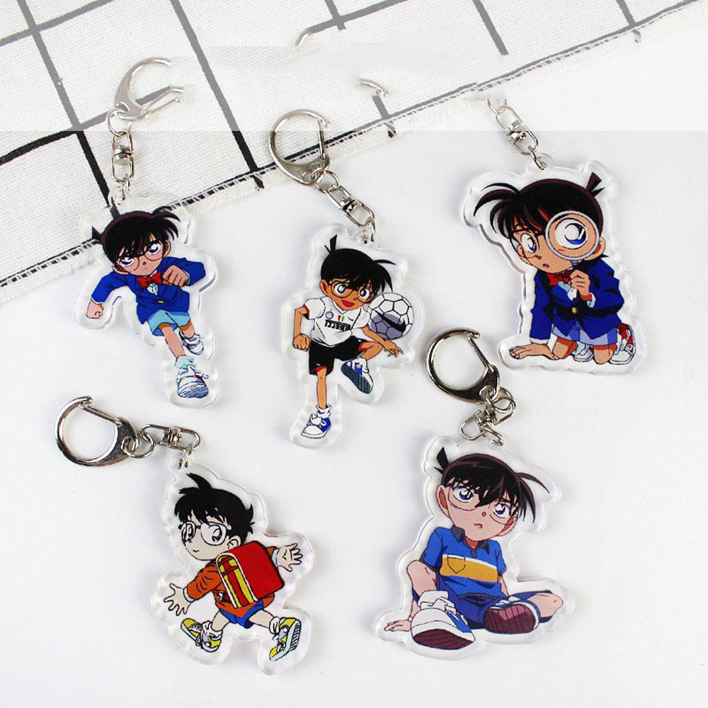 Gantungan Kunci Model Miniatur Detektif Conan Bahan Akrilik Untuk Hadiah Anak