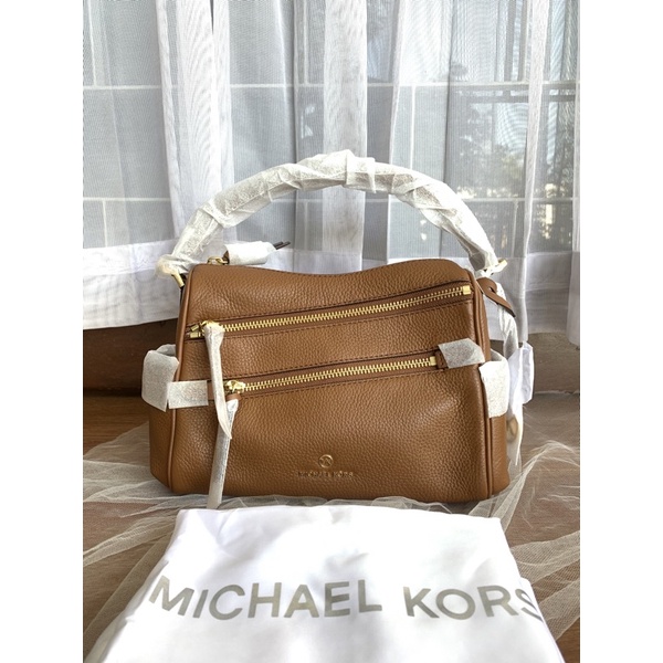 MK Lorimer Medium Zip Satchel Leather Luggage