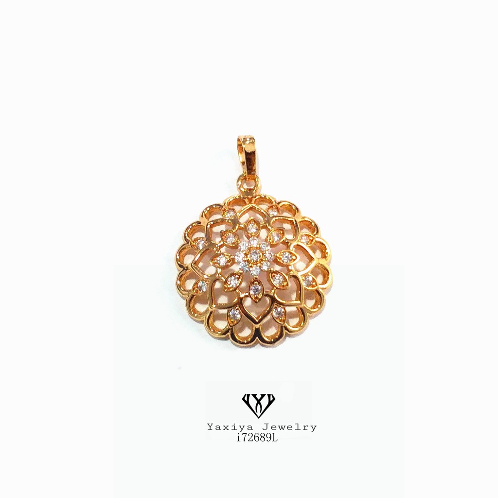 

Liontin Bunga permata perhiasan imitasi lapis emas 18k yaxiya i72689L