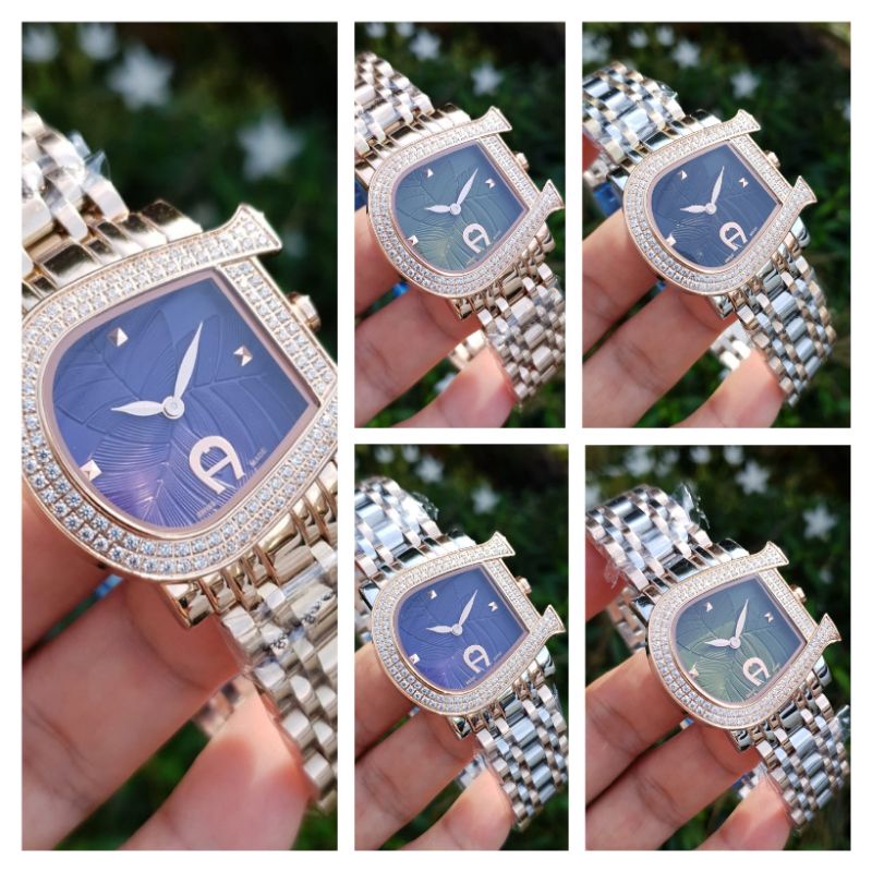 JAM TANGAN CEWEK AIGNER DIAMOND GENUE NEW | AIGNER PERMATA GENUA DUE  | JAM AIGNER GENUA LADIES ORI 