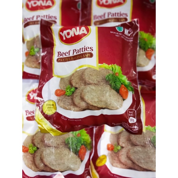 

Yona Beef Patties 500gr isi 10 pcs