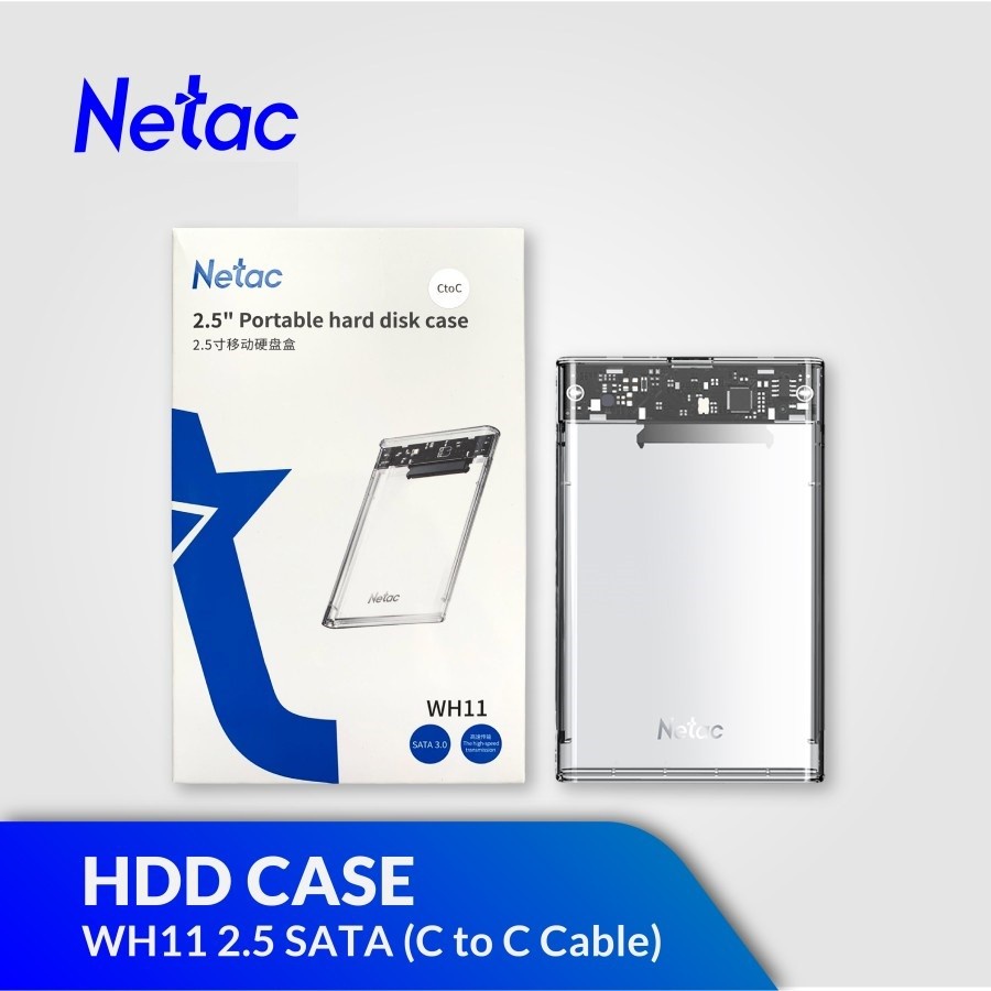 Netac WH11 External Case HDD 2.5 SATA to USB3.0 C to C cable