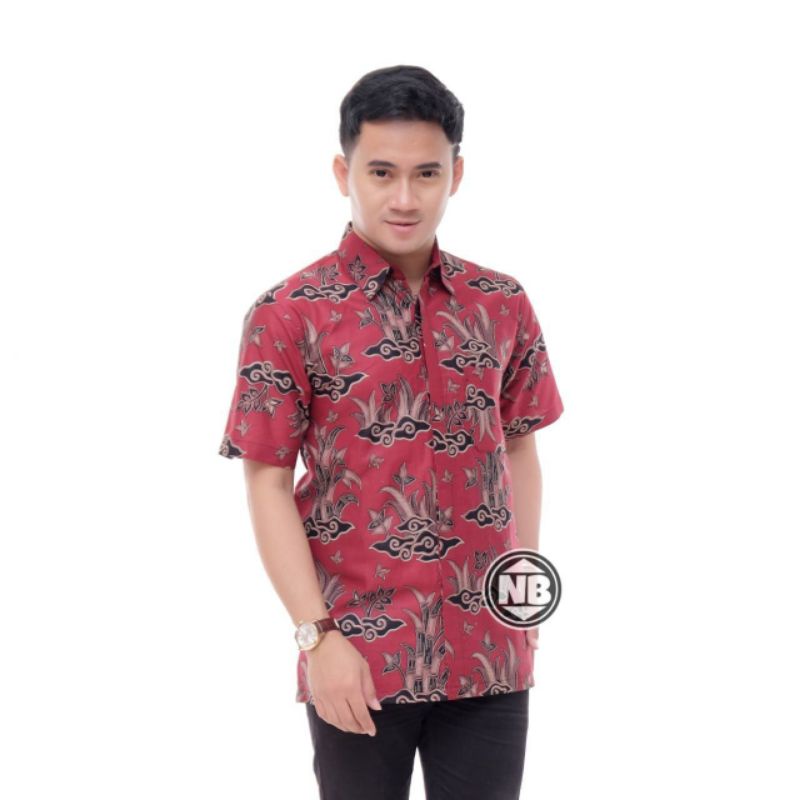 Kemeja Batik Pria Lengan Pendek Baju Batik Jumbo Pria Size M-10XL Jumbo Big Size