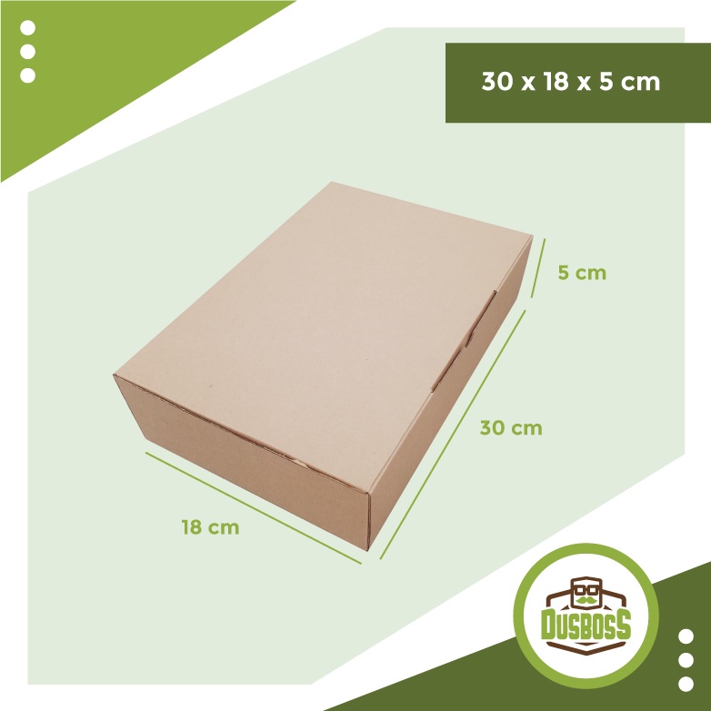 

Kardus 30 x 18 x 5 cm...Die Cut untuk kotak baju- Aksesoris- dll,
