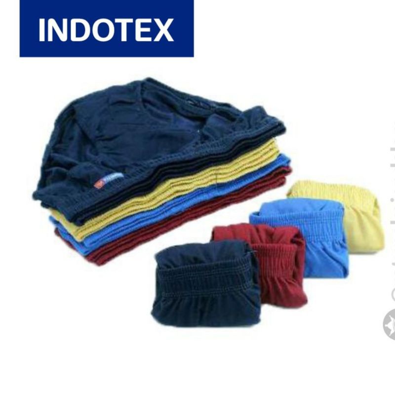 6 PCS Celana dalam pria indotex bahan katun polos termurah | CD pria anak remaja dan dewasa merk indotex