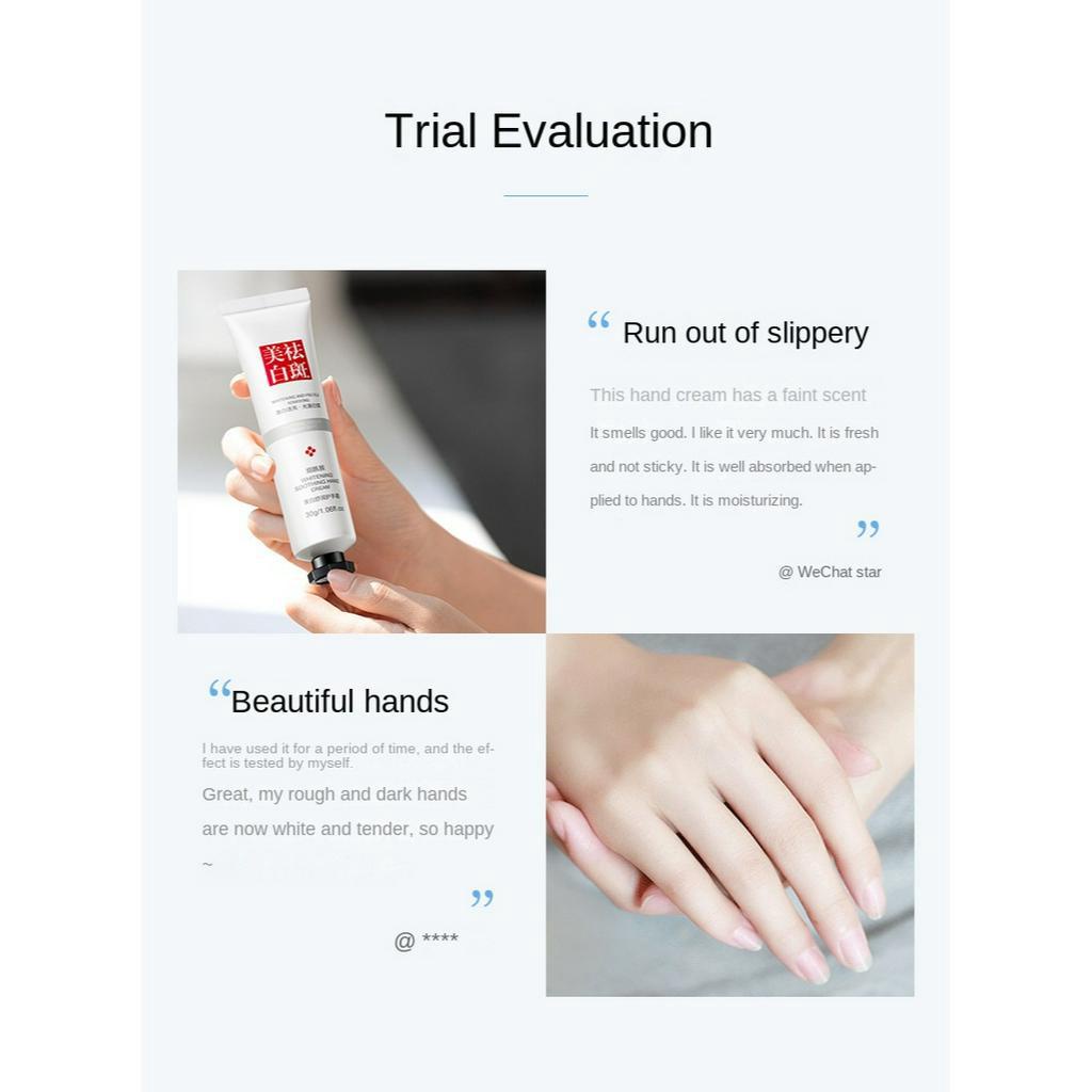 SISKALEY 30g Niacinamide Hand Cream Anti-Chafing Repair Soften Whitening Moisturizing Hand Cream