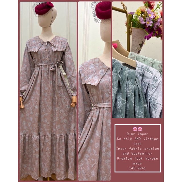 DRESS korea vintage Yuna fashion Dior Import
