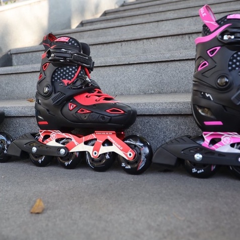 Sepatu Roda Anak Inline Skate Pemula Flying Eagle S9 Black