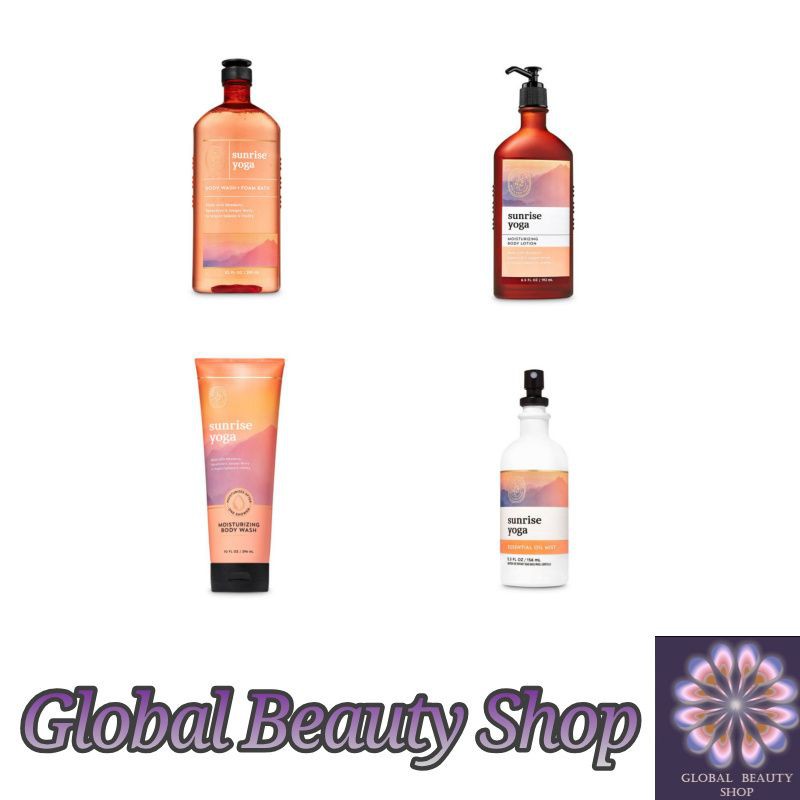 Aromatherapy Sunrise Yoga Bath and Body Works ( Body Wash - Body Lotion - Essential Oil Mist )