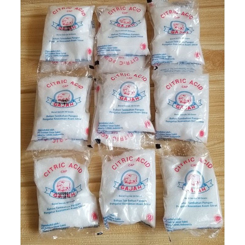 

Citric Acid Cap Gajah Per 10 Bungkus