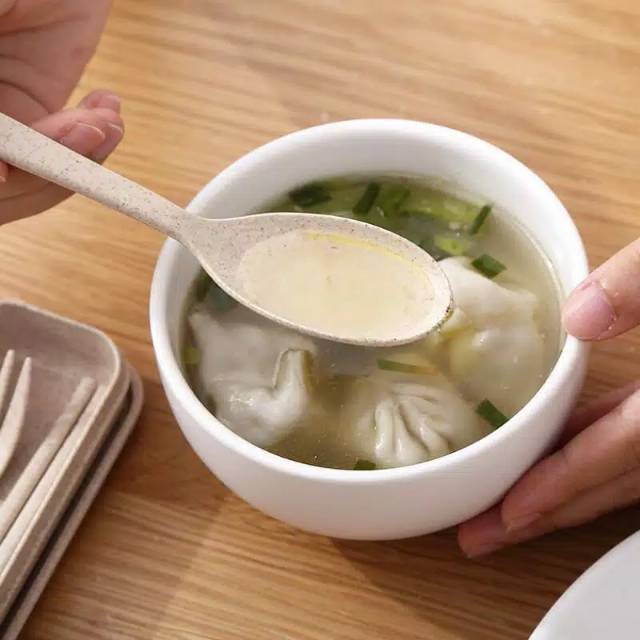 Medan Termurah Set Sendok + Garpu + Sumpit Box jerami set sendok