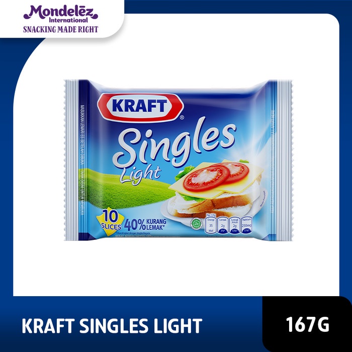 

f0fbfe00 Mondelez Kraft Keju Singles Low Fat + Vitamin D Isi 10 Lembar Ds1Gk