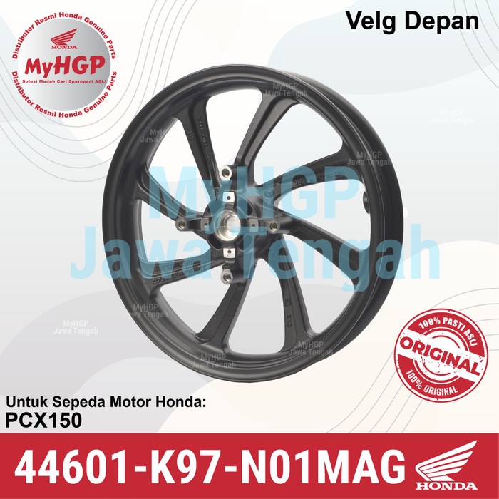 44601-K97-N01MAG Velg Depan PCX 150 Hitam ASLI ORI PELEK PCX150 Abu