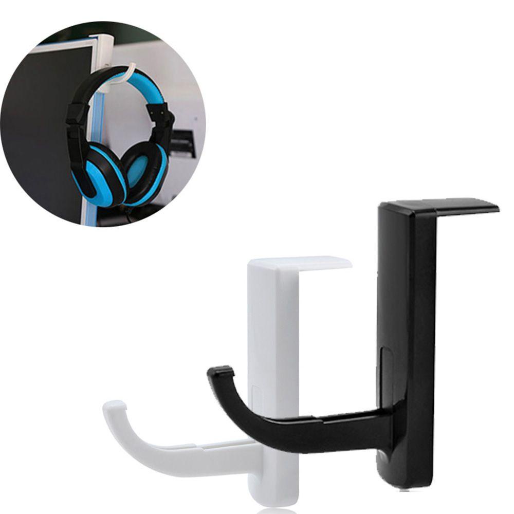 [Elegan] Headphone Stand Hanger Tahan Lama Untuk Internet Bar Hitam/Putih Aksesoris PC Dinding Stand Monitor PC