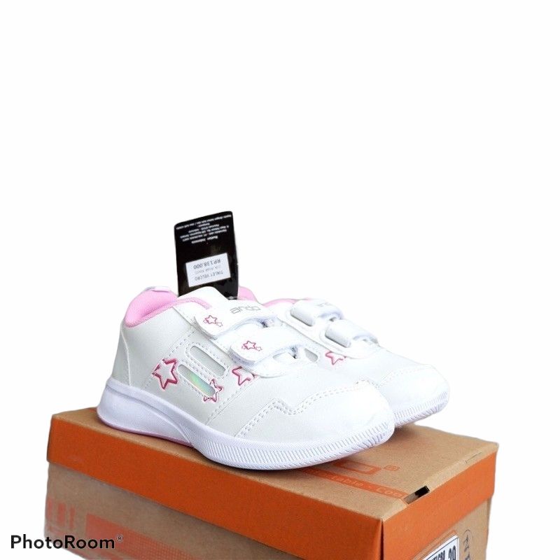 SEPATU ANAK ANDO TINLEY &amp; LILY FLY VELCRO KARAKTER ORIGINAL PEREKAT KUALITAS IMPORT PAUD TK SEKOLAH